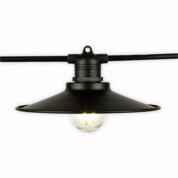 Pantalla de lámpara de aluminio para guirnaldas de luces