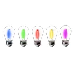 Partylampor 5 st olika färger röd, gul, grön, orange, blå - LED -Dimbara - 5-pack