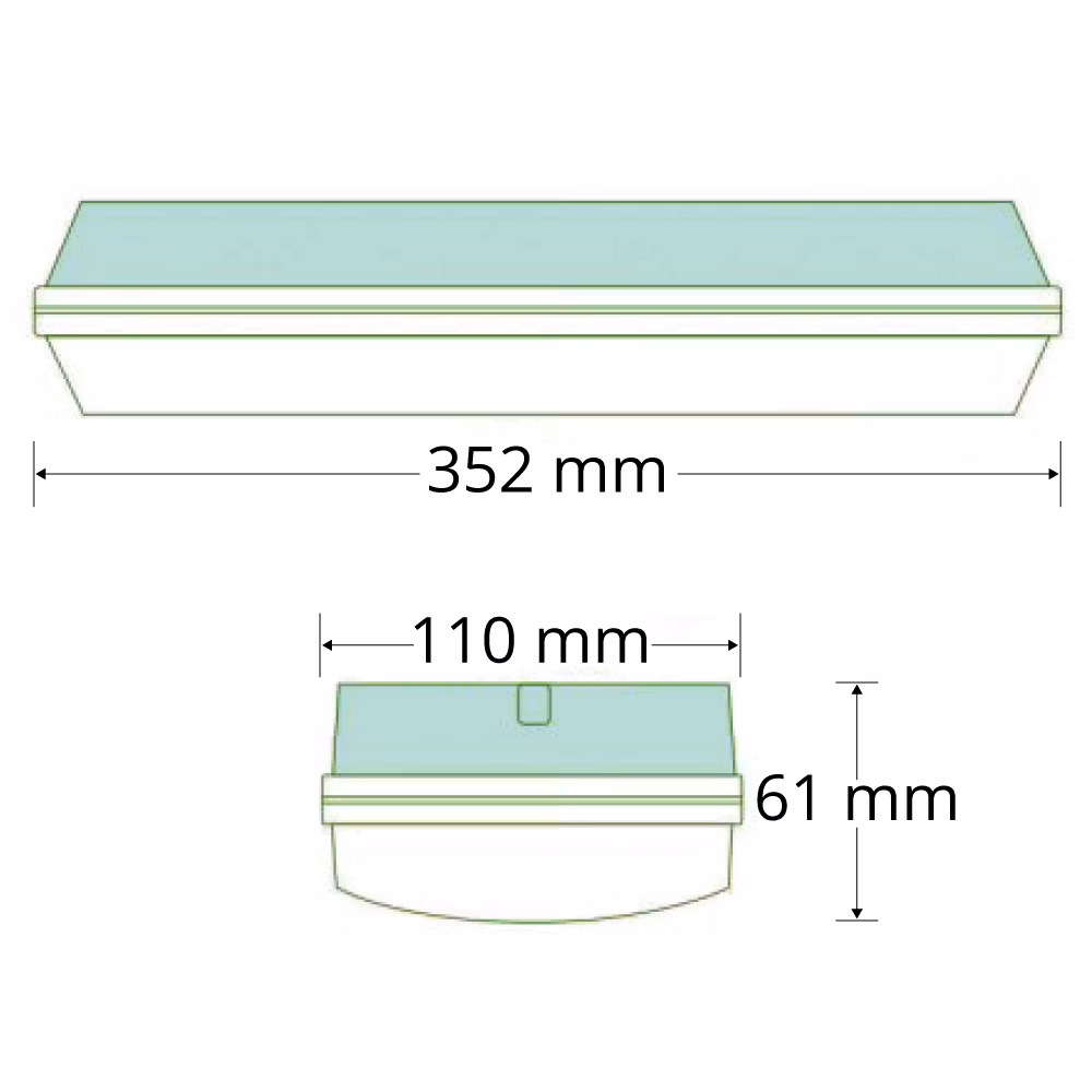 3 watt opbouw noodarmatuur met melkwitte kap, OTG-KL serie