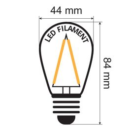 Ekstra varm hvid E27 LED-lampe - 3 watt - 2000K - dæmpbar