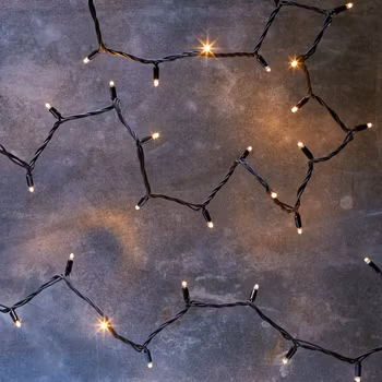 Iluminación navideña premium para exteriores impermeable LED de 20 metros con 400 luces blancas cálidas