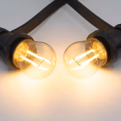 E27 2W Varmvit LED-lampa med dubbeltråd, dimbar - 2000K