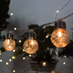 Guirlande lumineuse solaire décorative pour extérieur avec 20 ampoules – Ezra