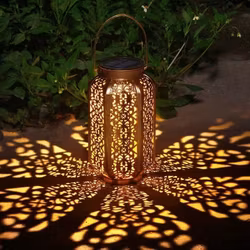 Solcellsdriven bordslampa i brons – Devi