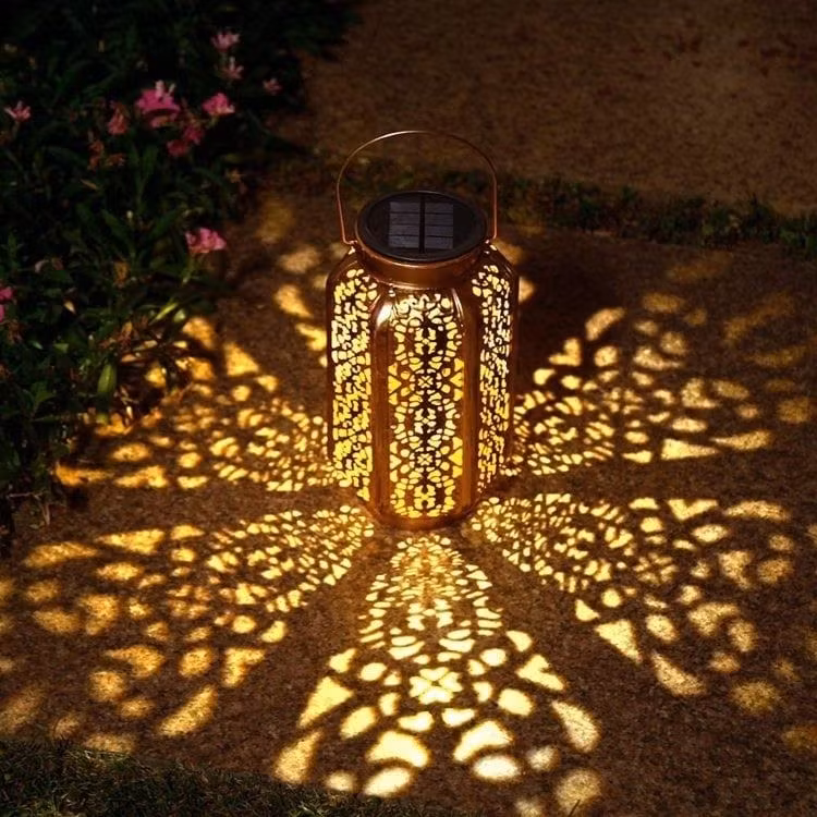 Solarbetriebene bronzene Tischlampe – Devi
