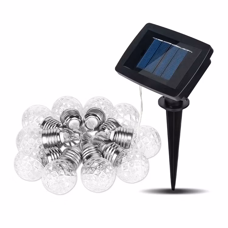 Decorative Solar-Powered Outdoor String Lights with 20 Lamps – Ezra