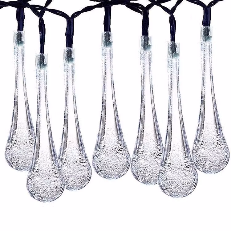 Solar lichtslinger met druppelvormige lampjes - 12 meter 100 lampjes – Drippy