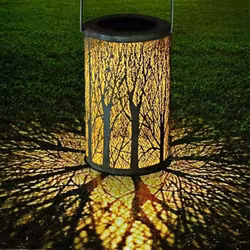 Atmospheric Black Solar-Powered Table Lamp – Adara