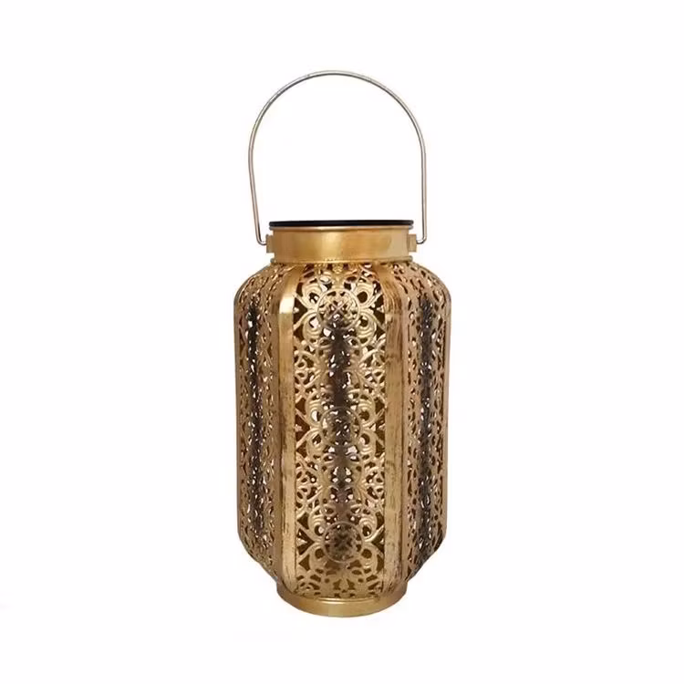 Solarbetriebene bronzene Tischlampe – Devi