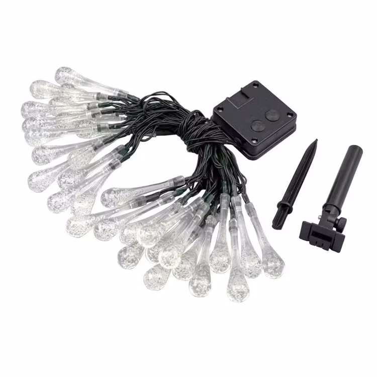 Solar lichtslinger met druppelvormige lampjes - 12 meter 100 lampjes – Drippy