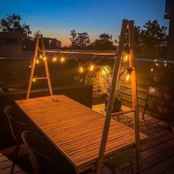 Ljusslinga utomhus solcell - 30 meter med 40 lampor - 10W solpanel
