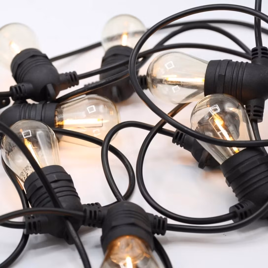 Outdoor Solar Light String – 30 Meters with 40 Bulbs – 10W Solar Panel