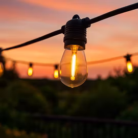 For UK only - LY Sweden Premium outdoor string lights - outdoor lighting 15-100 meter with replaceable E27 LED bulbs