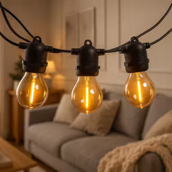 Catena luminosa da interno 10 m con 20 lampadine LED G45 sostituibili – espandibile – dimmerabile