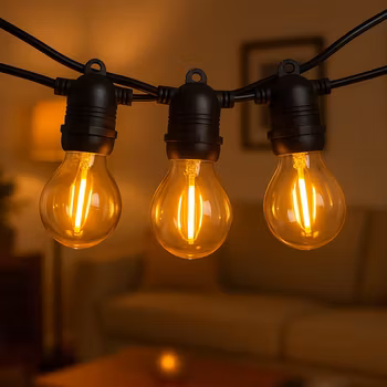 Guirnalda de luces interior 10 m con 20 bombillas LED G45 intercambiables – ampliable – regulable