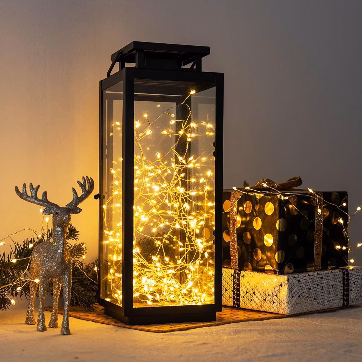 Feuerwerks-Lichterkette 5m – 800 Micro-LEDs, 8 Modi, Dimmbar, 2200K, IP44, Inkl. Timer