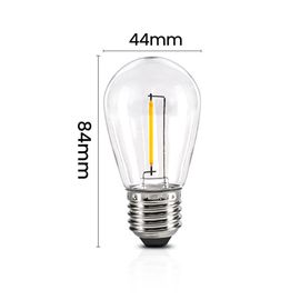 E27 LED-lampe Dæmpbar 2W - Varmhvid - 2200K