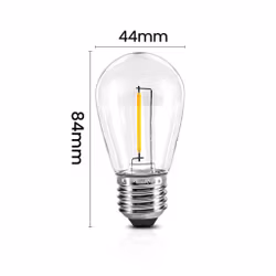 E27 LED żarówka ściemnialna 2W - Ciepła biel - 2200K