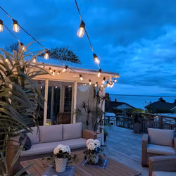 LY Sweden Premium Solar String Lights - 20-50 meters with replaceable solar lamps - built-in dimmer and remote control