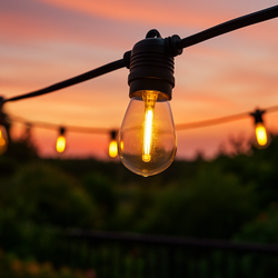 Premium Ljusslinga 10-100m med utbytbara LED-lampor - Utebelysning