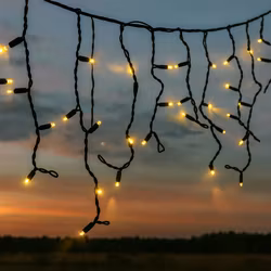 Premium Uitbreidbare / Dimbare IJsgordijn Kerstverlichting voor buiten – Breedte van 3 m tot 45 m