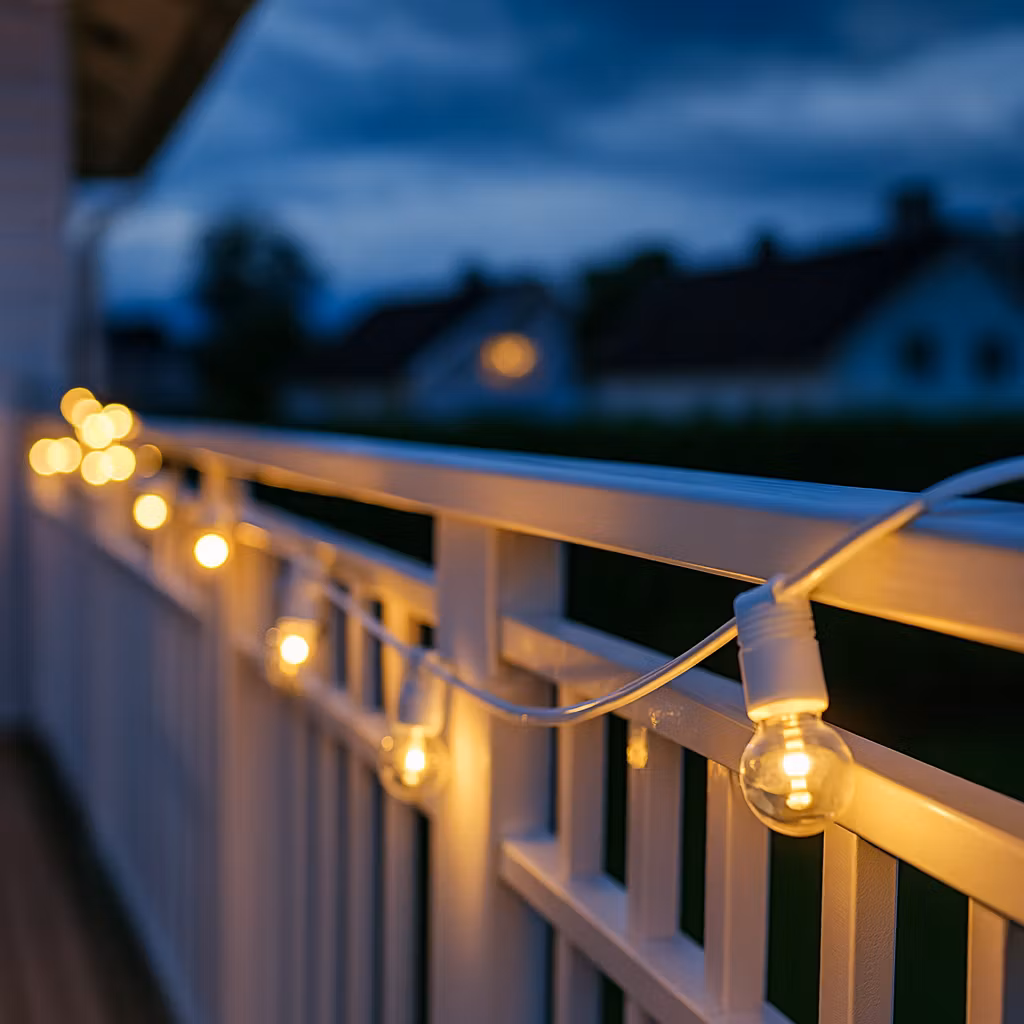 Witte lichtsnoeren complete set met vervangbare LED gloeilampen - 10 tot 50 meter