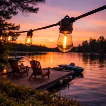 LY Sweden Guirlande lumineuse pour extérieur - Éclairage extérieur de 15 à 100 mètres avec ampoules LED E27 remplaçables