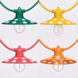 LY Sweden Retro Line – Komplett Premium Ljusslinga Utomhus med Lampskärmar – 10m / 20 E27