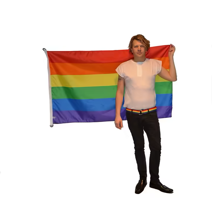 Flagga flaggstång PRIDE 90 x 150 cm