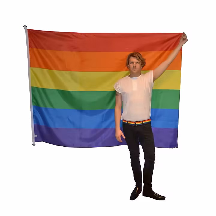 Flagga flaggstång PRIDE 150x200 cm