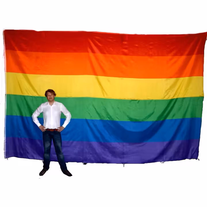 Flagga flaggstång PRIDE 300 x 450 cm