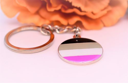 Nyckelring rund ASEXUELL