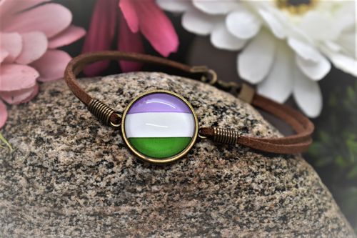 Armband Läder GENDER QUEER