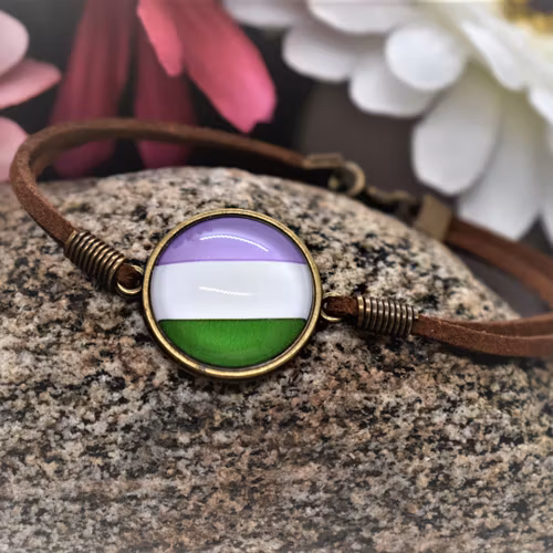 Armband Läder GENDER QUEER