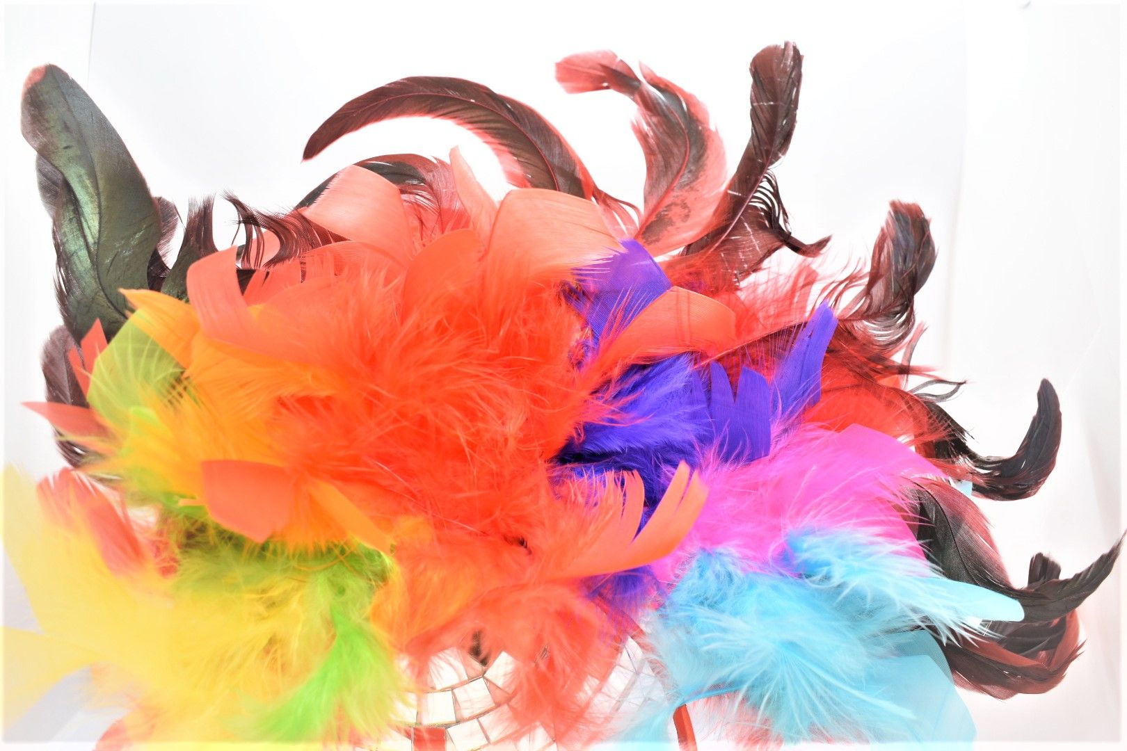 Diadem med fjädrar PRIDE