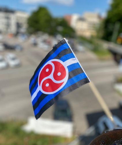 Liten flagga på pinne 21 x 14 cm BDSM