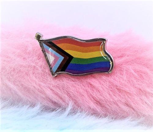 Pin liten flagga PROGRESSIVE PRIDE