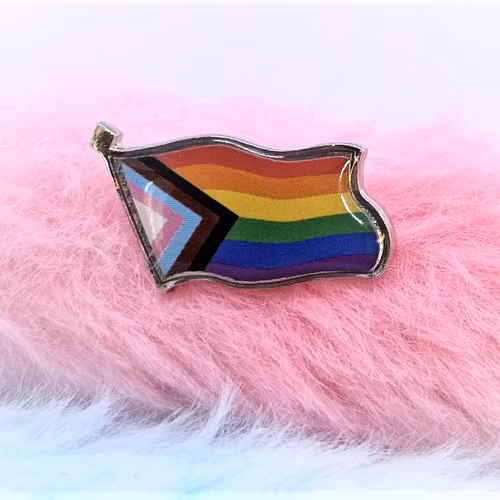 Pin liten flagga PROGRESSIVE PRIDE