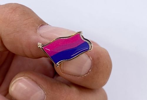 Pin liten flagga BISEXUELL