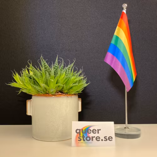 Bordsflagga glasfot PRIDE