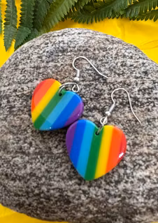 Örhängen hjärta PRIDE