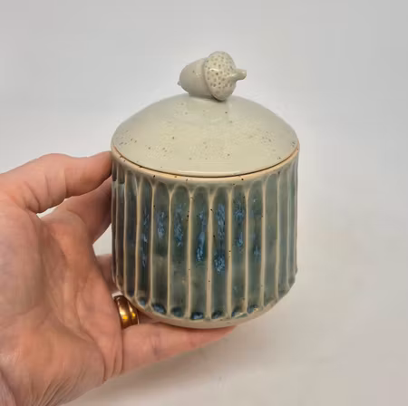Skål med lock "turkos"