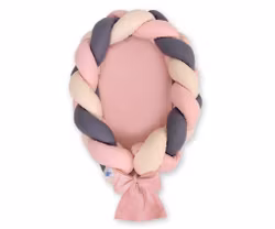 Babynest Beige-Pastel Rosa-Antracit