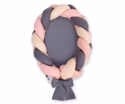 Babynest Beige-Pastel Rosa-Antracit