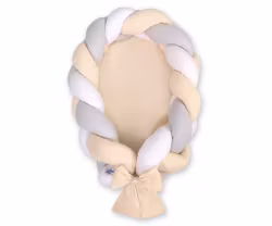 Babynest Vit-Grå-Beige