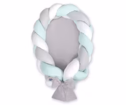 Babynest Vit-Grå-Mint