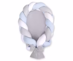 Babynest Vit-Grå-Blå