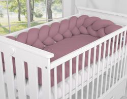 Spjälsängsskydd flätad Pastel Lila