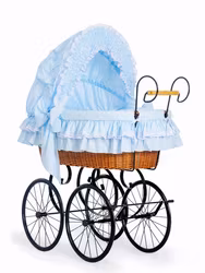 Lyxig Retro Babykorg, Blå & Svart