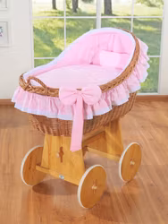 Babykorg, Moseskorg Aurelia, Rosa & Brun